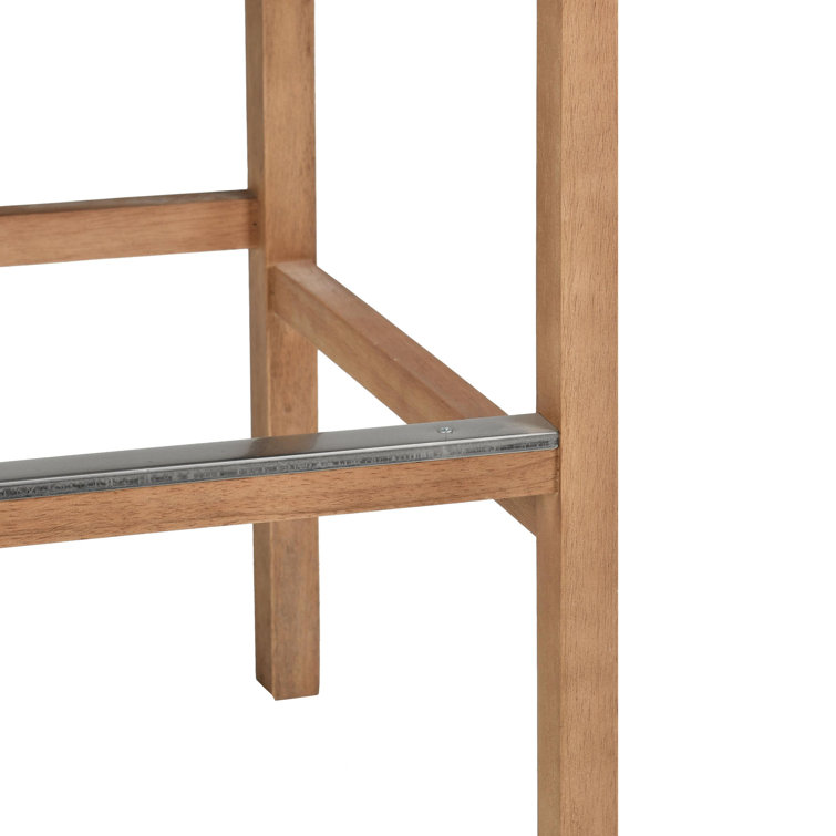 Karla Traditional Tufted 30" Barstool with Solid Wood Legs