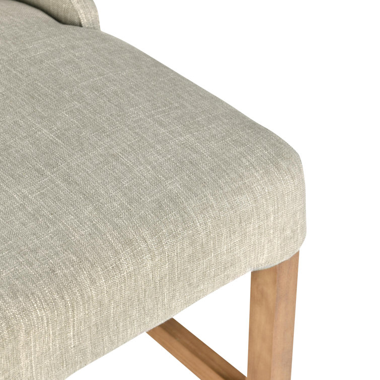 Karla 24" Brown Wood and Metal Adjustable Counter Stool with Tufted Back