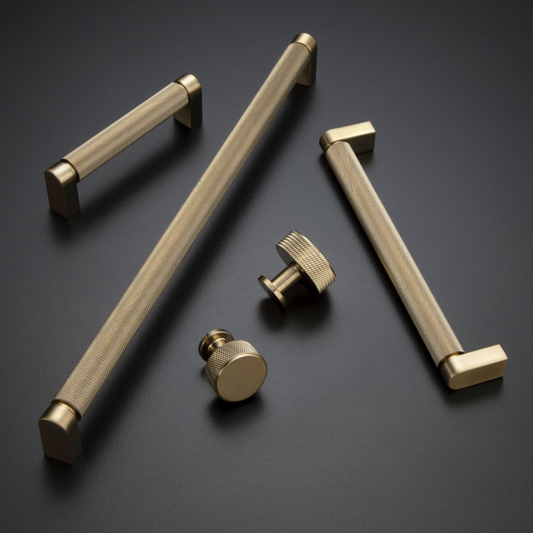 Kent Satin Brass Round Knurled Cabinet Knob Multipack