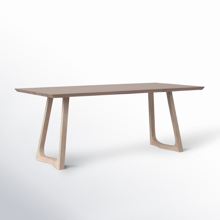 White Wash Solid Oak Rectangular Dining Table for Eight