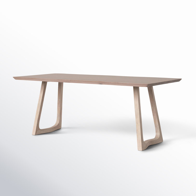 White Wash Solid Oak Rectangular Dining Table for Eight
