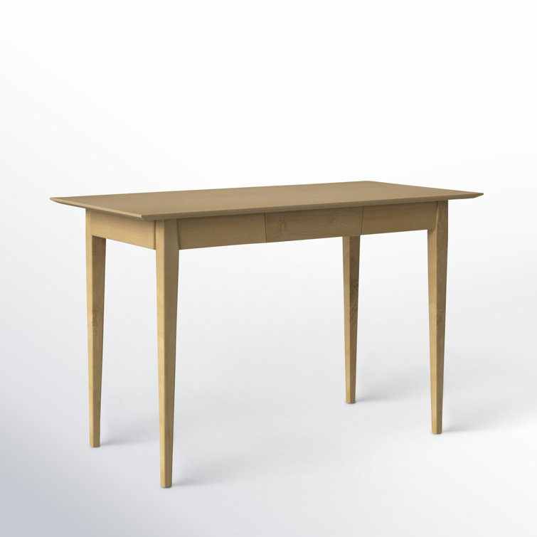 Caelynn 48" Natural Wood Shaker Writing Desk with Drawer