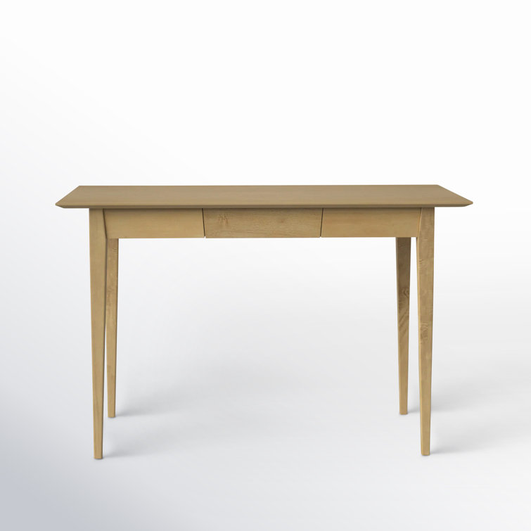 Caelynn 48" Natural Wood Shaker Writing Desk with Drawer