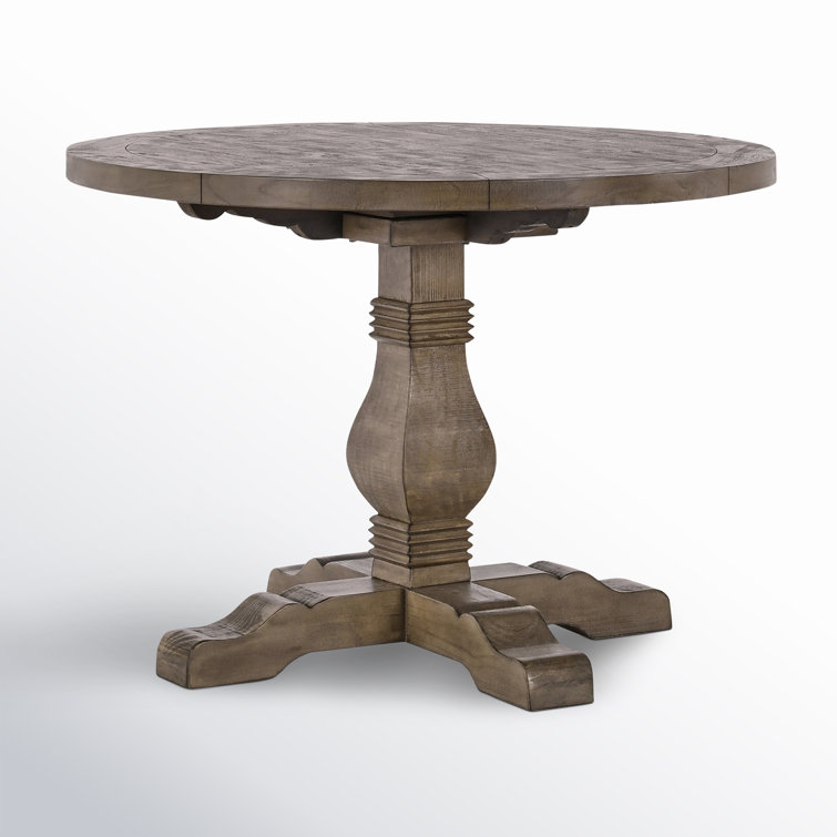 Quincy 42" Reclaimed Pine Wood Pedestal Dining Table
