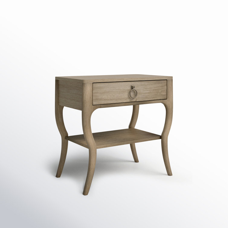 Sophie Transitional Single Drawer Nightstand in Warm Natural Oak