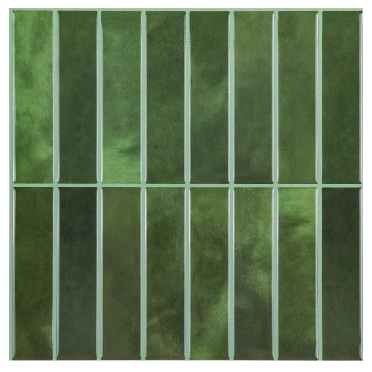 12'' Sefrou Green Vinyl Peel and Stick Mosaic Tile