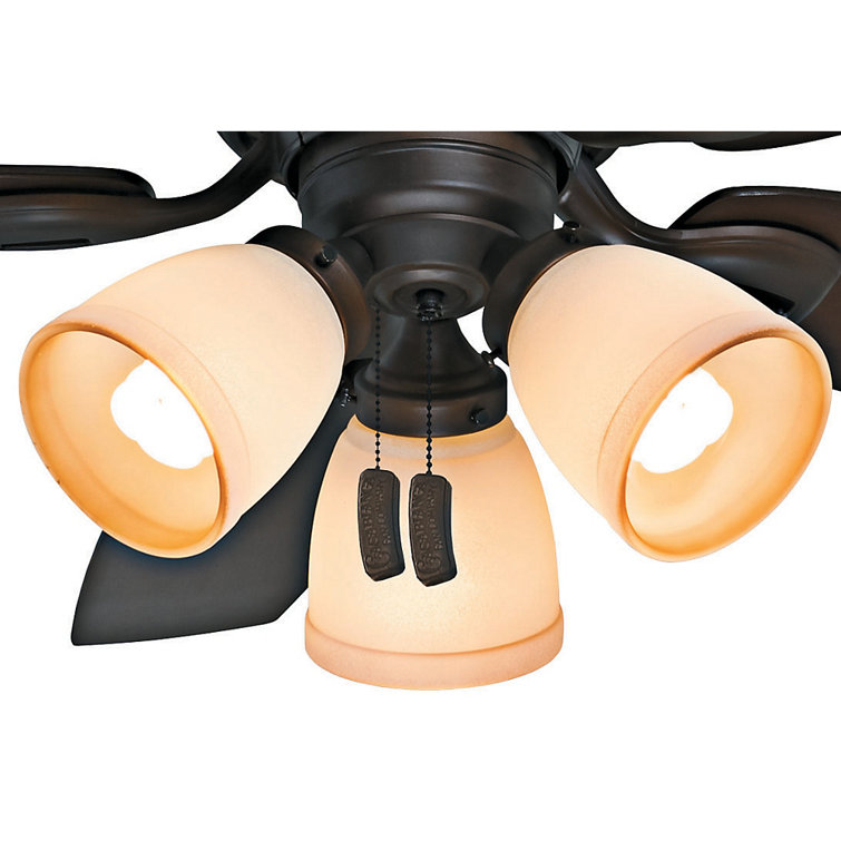 Maiden Bronze 44" Low Profile Ceiling Fan with Lighting