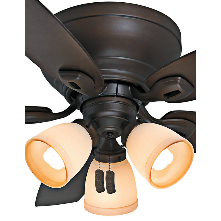 Maiden Bronze 44" Low Profile Ceiling Fan with Lighting