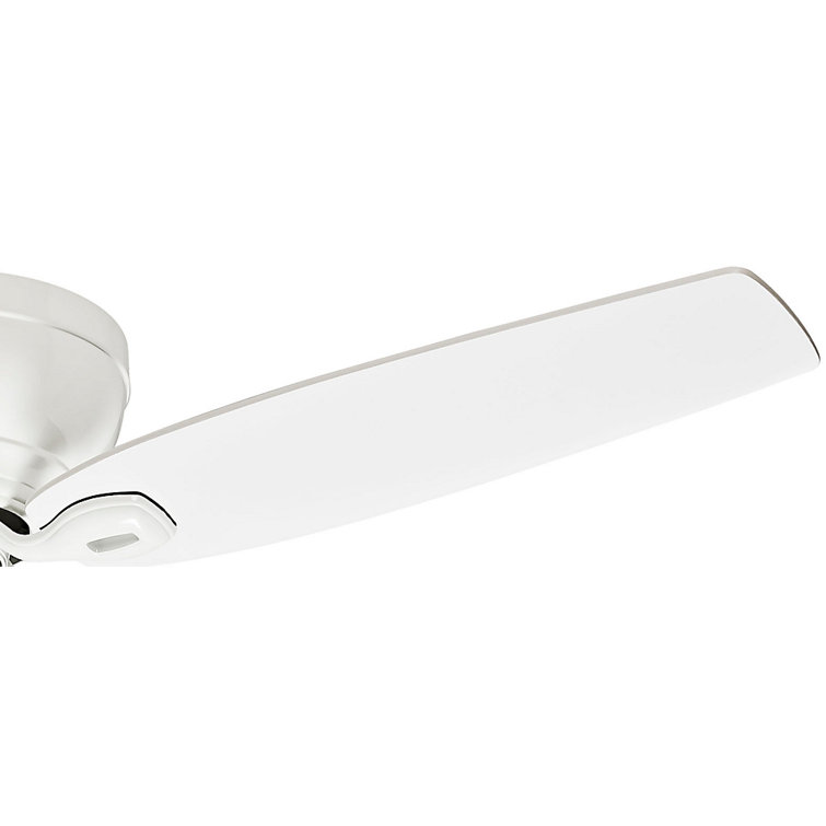 Snow White 54-inch Low Profile Ceiling Fan with 5 Blades