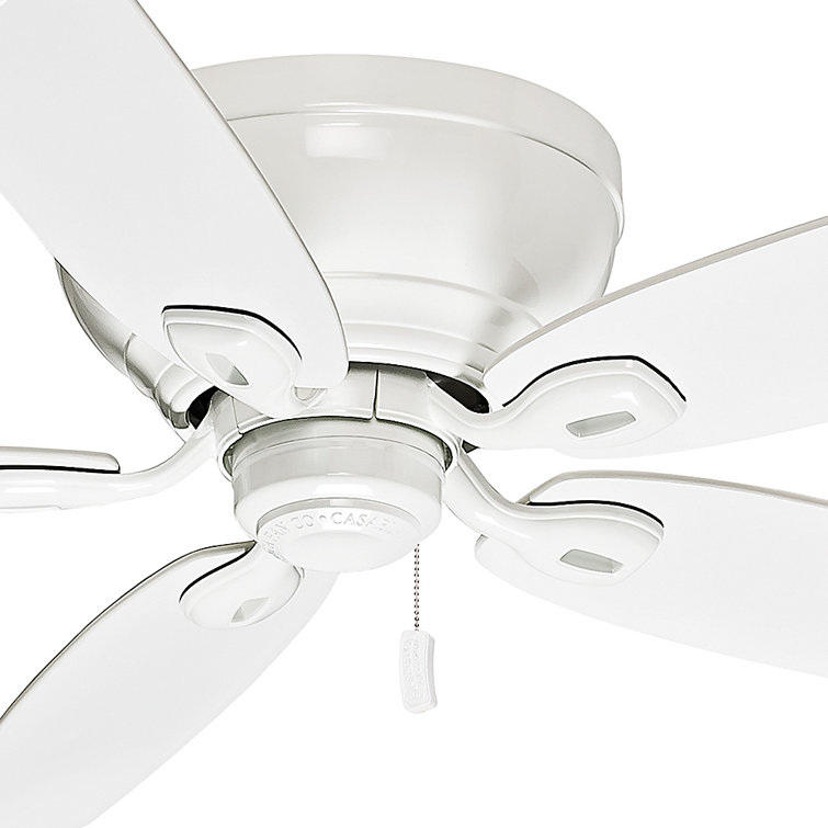 Snow White 54-inch Low Profile Ceiling Fan with 5 Blades