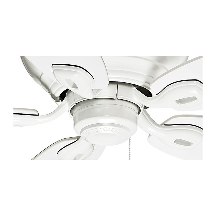 Snow White 54-inch Low Profile Ceiling Fan with 5 Blades