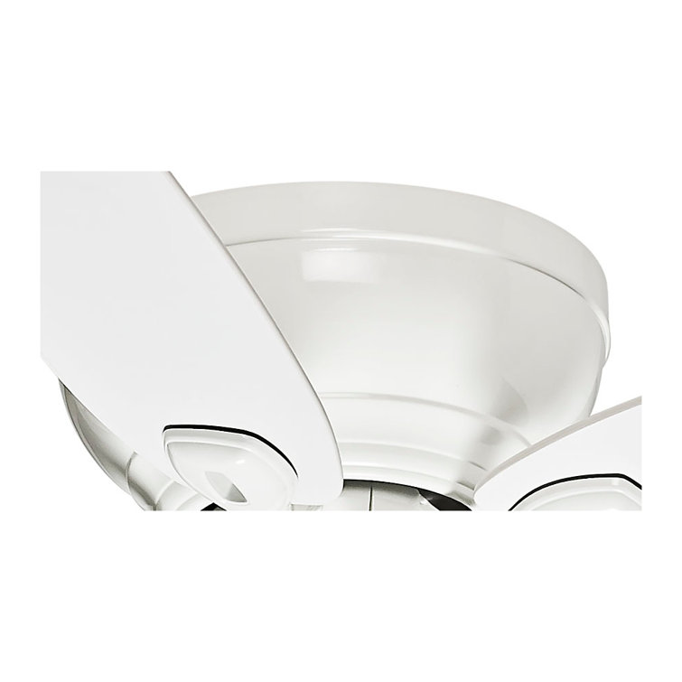 Snow White 54-inch Low Profile Ceiling Fan with 5 Blades
