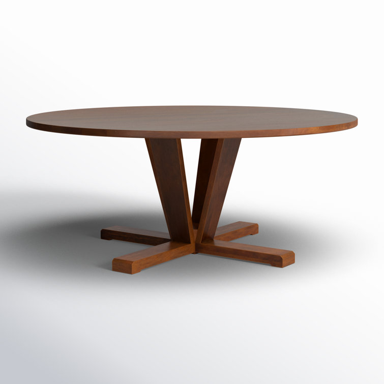 Cobain Round Medium Brown Reclaimed Wood Dining Table for Eight