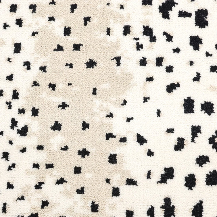 Louis Ivory 8' x 10' Hand-Knotted Wool Animal Print Area Rug