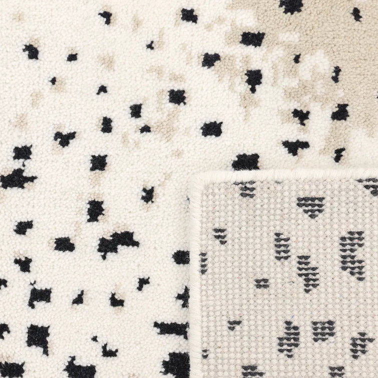 Louis Ivory 8' x 10' Hand-Knotted Wool Animal Print Area Rug