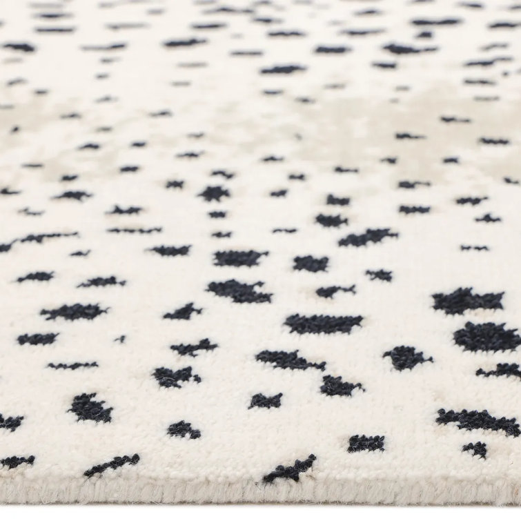 Louis Ivory 8' x 10' Hand-Knotted Wool Animal Print Area Rug