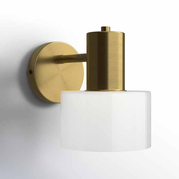 Antique Brass and Glass Dimmable Wall Sconce
