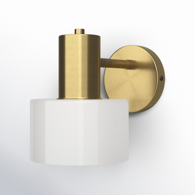 Antique Brass and Glass Dimmable Wall Sconce