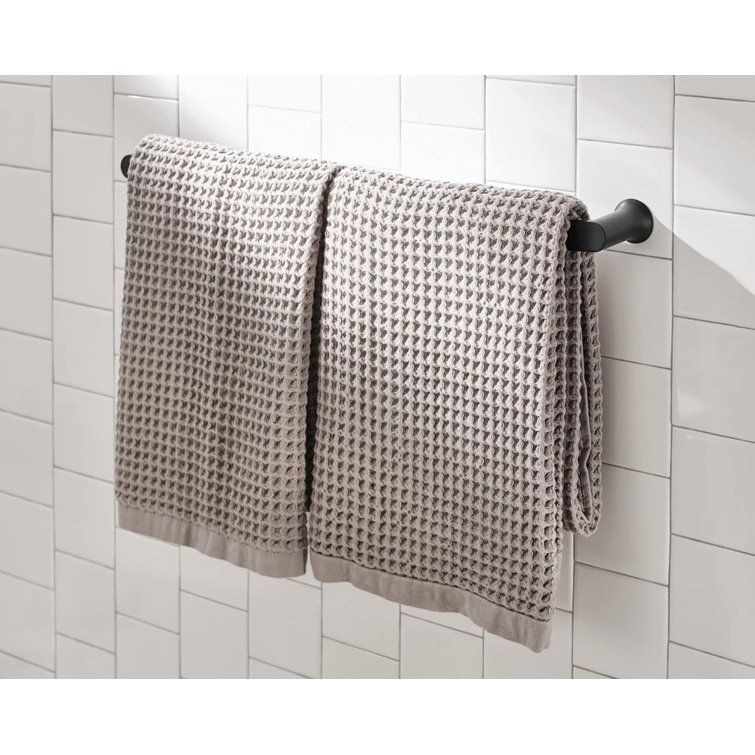 Matte Black 18'' Stainless Steel Wall Mounted Towel Bar