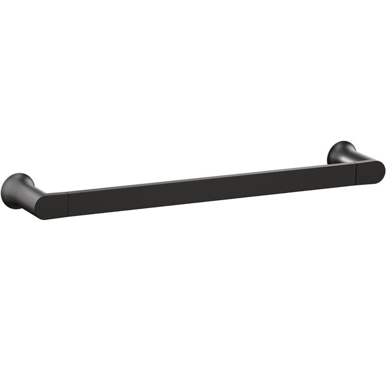 Matte Black 18'' Stainless Steel Wall Mounted Towel Bar
