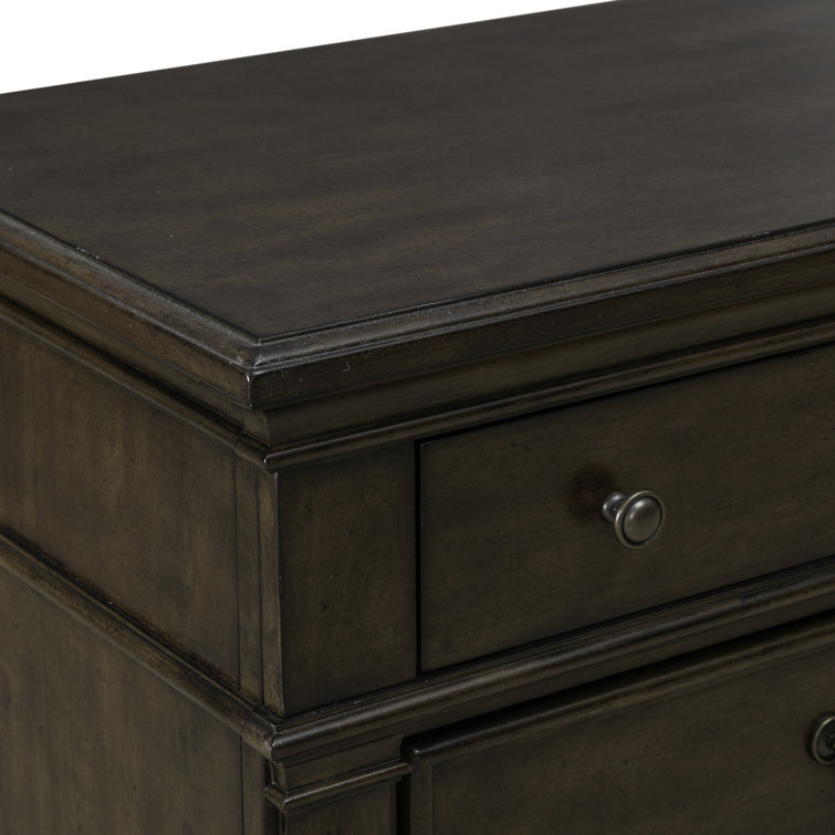 Satin Cherry King Poster Bed Set with Dresser & Mirror