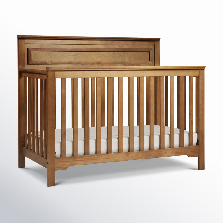 Chestnut Pine 4-in-1 Convertible Crib with High Headboard