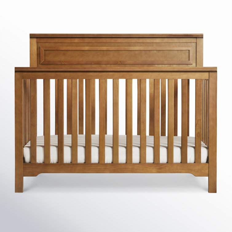 Chestnut Pine 4-in-1 Convertible Crib with High Headboard