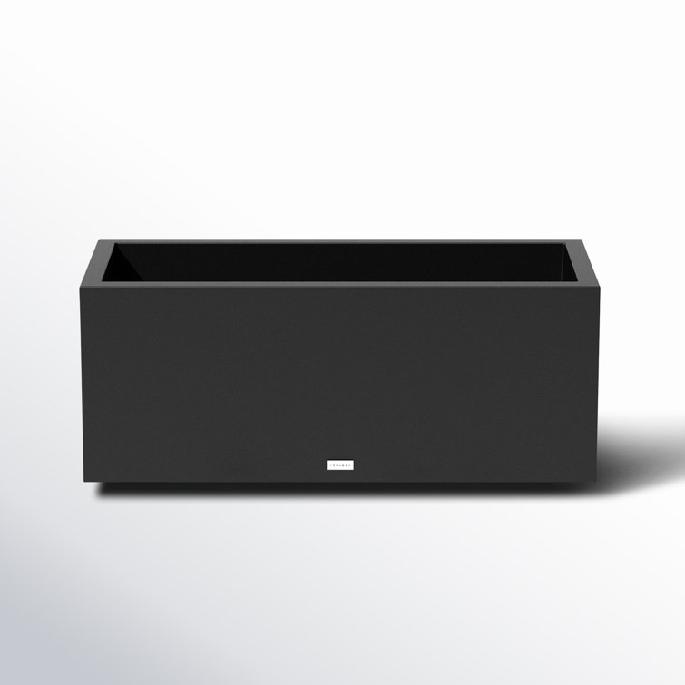 Black Rectangular Plastic Long Box Planter