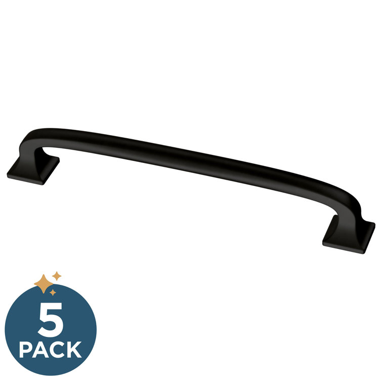 Matte Black Brass Appliance Pull Set with Mounting Hardware