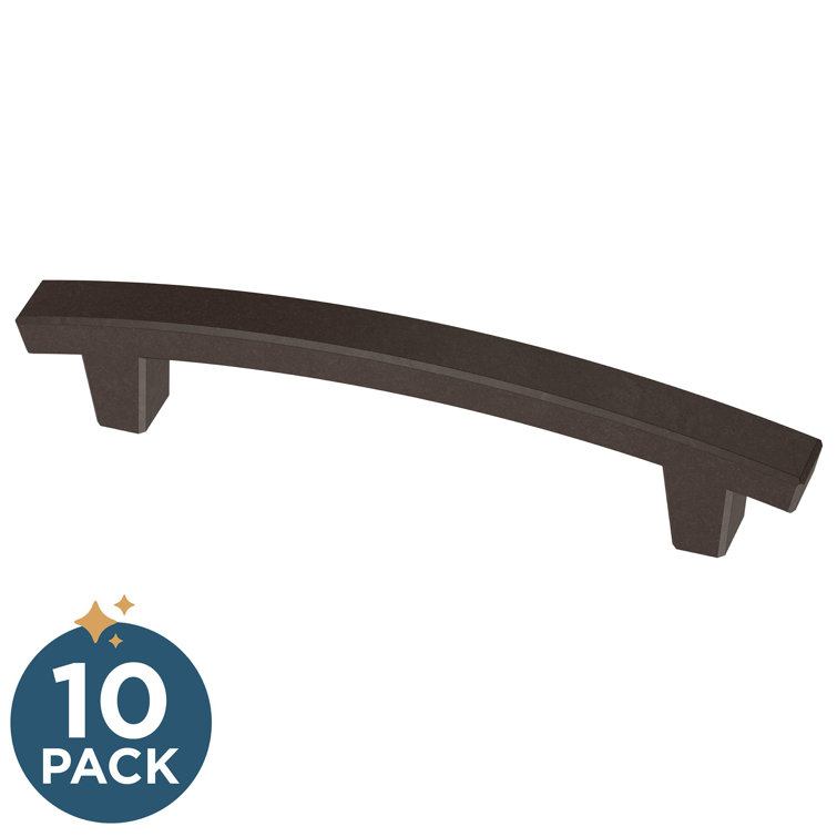 Deep Bronze 4'' Cabinet Pulls with Mounting Hardware, Set of 10