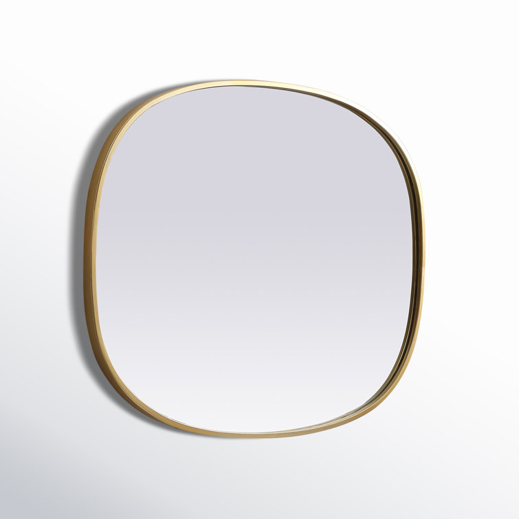 Brass Framed Oval Full Length Bathroom Mirror