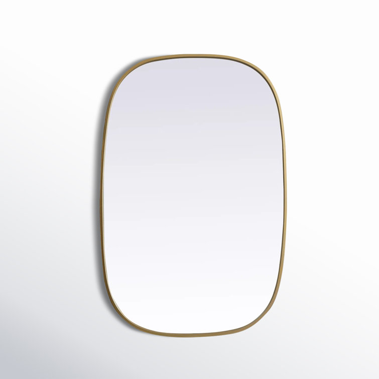 Brass Framed Oval Full Length Bathroom Mirror