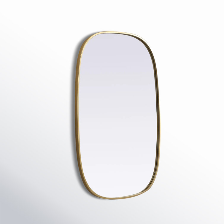 Brass Framed Oval Full Length Bathroom Mirror