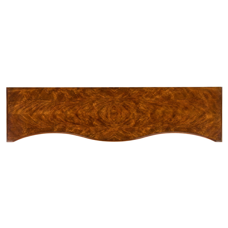 Lord Spencer Serpentine 12-Drawer Mahogany Dresser with Brass Accents