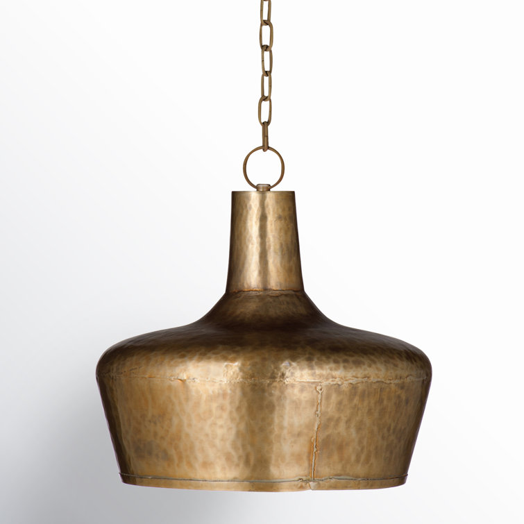 Rebecca 15'' Gold Metal Dome Pendant Light