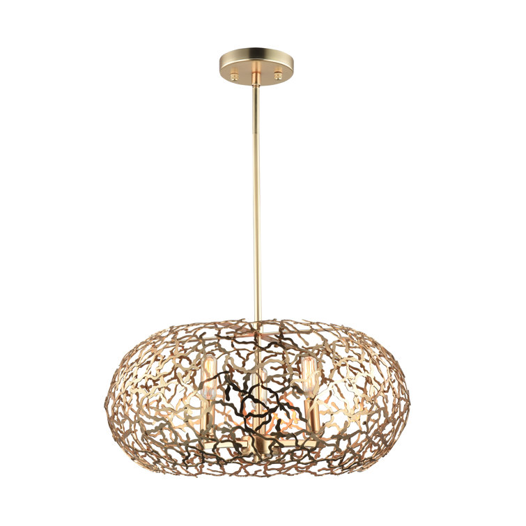 Bronze 18" Plug-in Globe Chandelier with 6 Lights