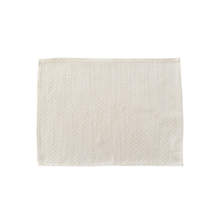 Beige Fabric Indoor/Outdoor Rectangle Placemat