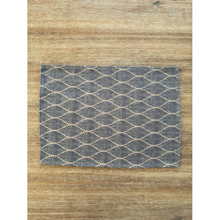 Indigo and White Geometric Acrylic Rectangle Placemat
