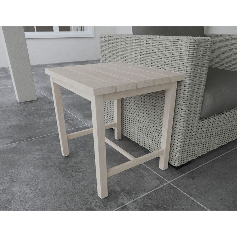 Tetra 22'' White Metal Outdoor Side Table