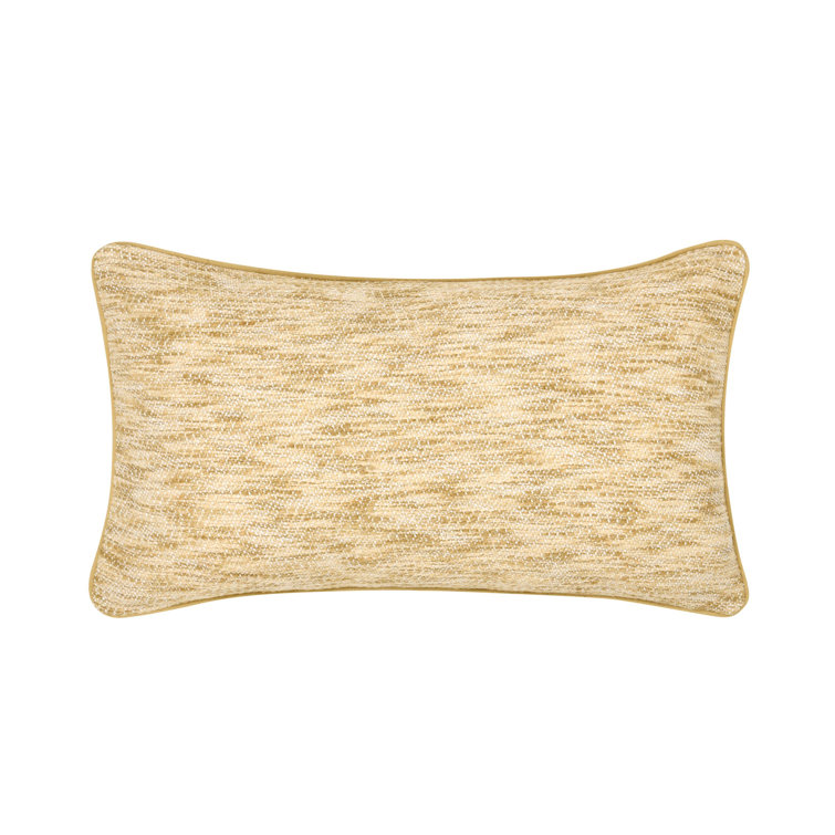 Chambray Blue Rectangular Cotton Blend Throw Pillow