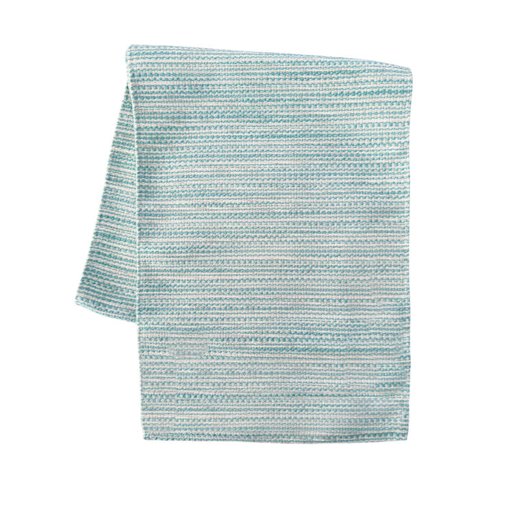 Aqua Plastic Indoor Outdoor Wrinkle Resistant Table Runner