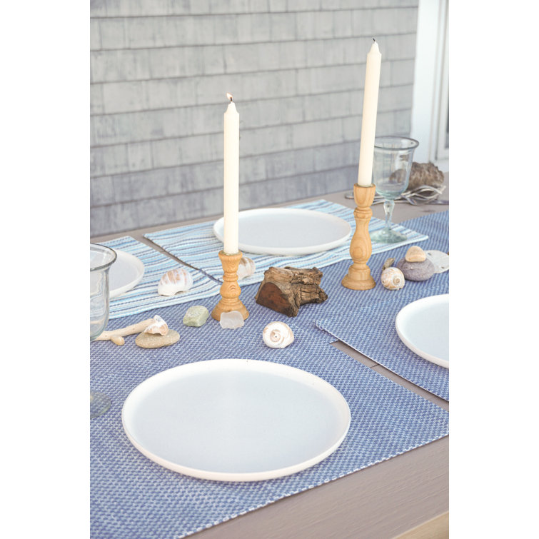Deep Sea Blue Acrylic Geometric Indoor Outdoor Placemat