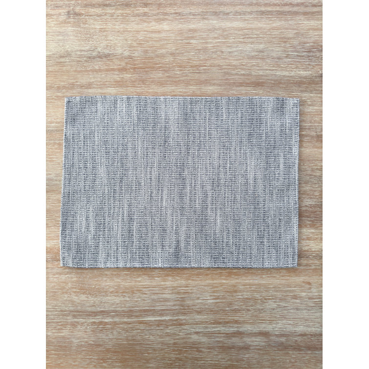 Gray Fabric Rectangle Indoor/Outdoor Placemat