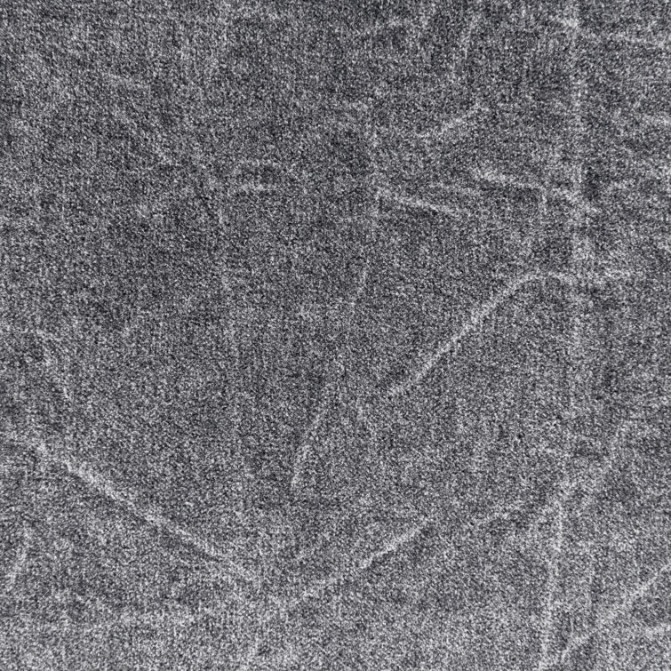 Heirloom 18" Gray Velvet Fabric Floor Cushion Pouf