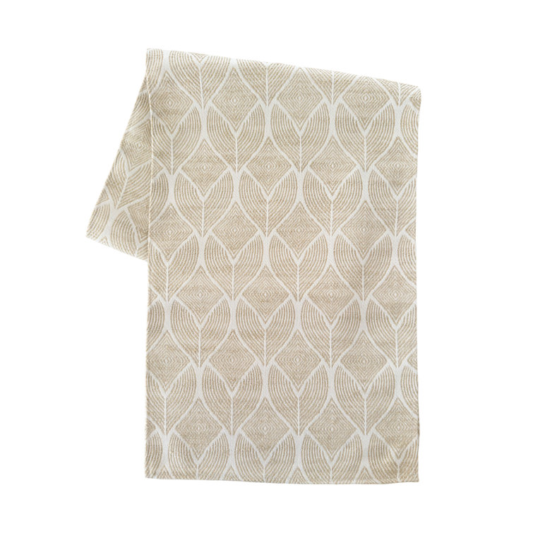 Anaya Beige Plastic Water Resistant Table Runner