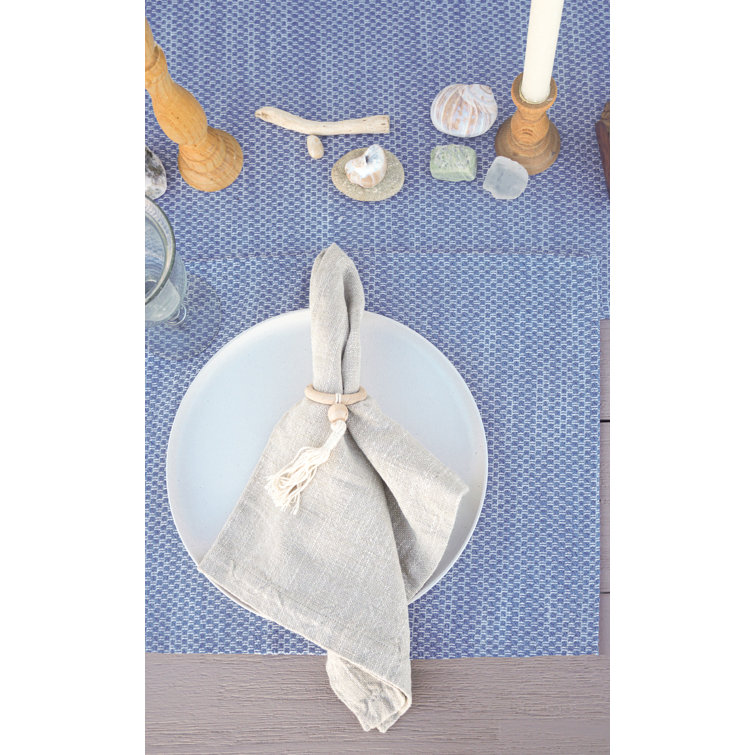 Deep Sea Blue Acrylic Geometric Indoor Outdoor Placemat