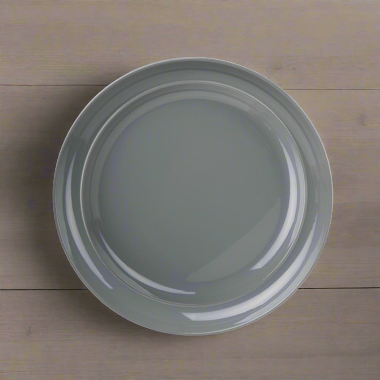 Gray Handcrafted Melamine Stacking Salad Plates Set