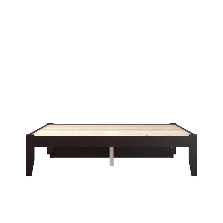 Espresso Queen Bed with Storage Drawer and USB Charger