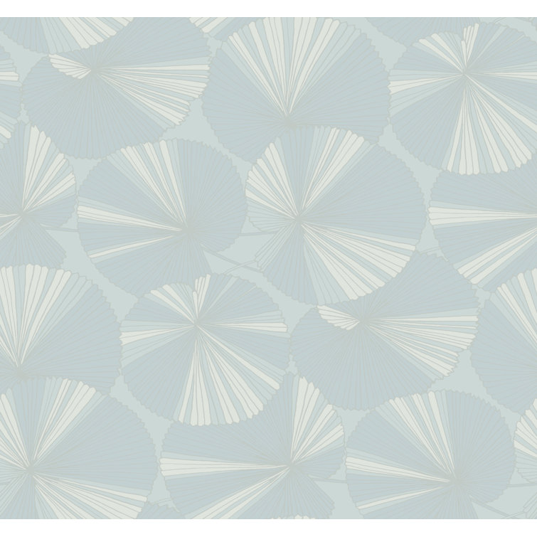 Spa Blue and White Non-pasted Washable Wallpaper