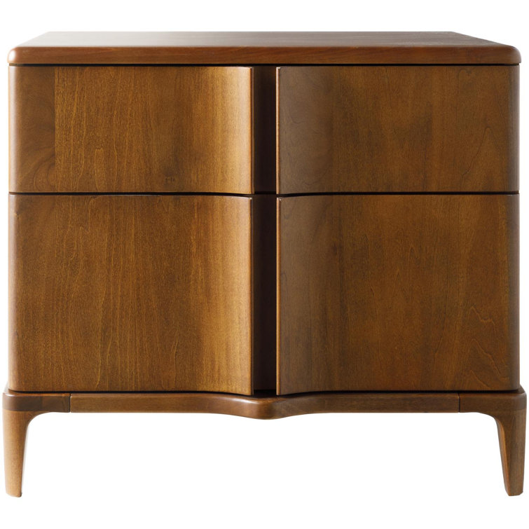 Grande Walnut Poplar Modern Nightstand